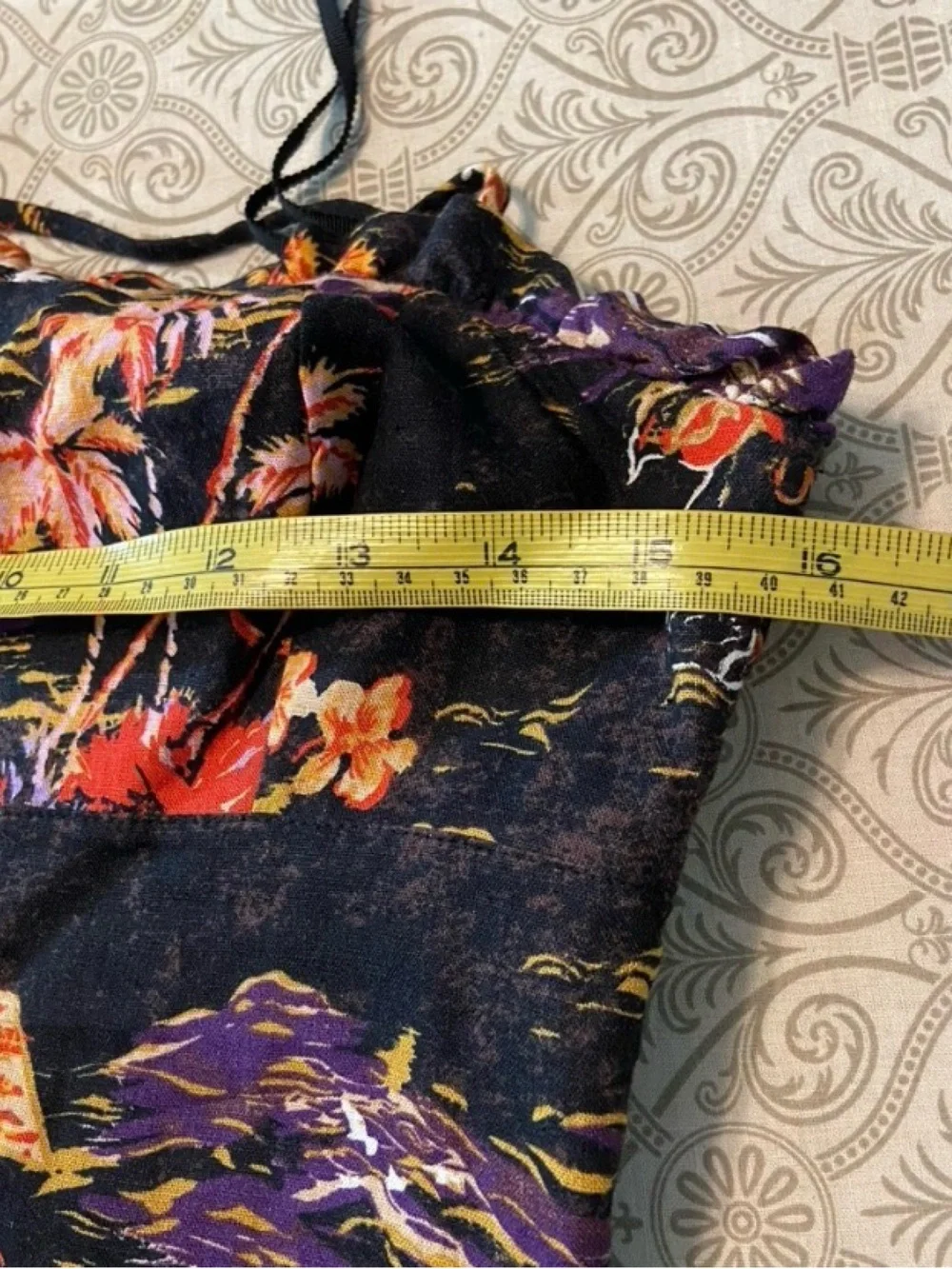 Free People Beach Party Paradise Flamingo Hawaiian Midi Sun Dress Linen Blend 0 - Picture 3 of 16